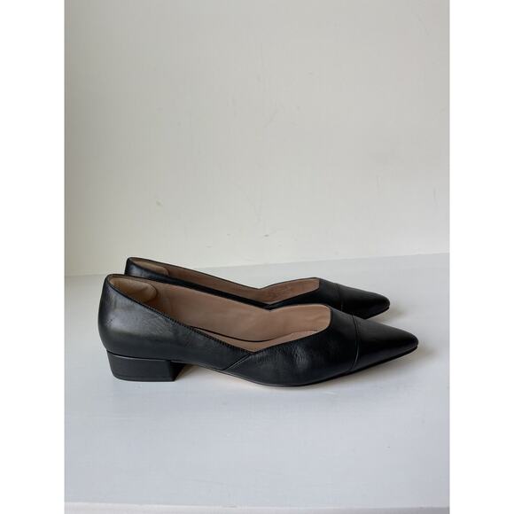 Cole Haan Shoes Loafers Slip Ons Women Size 9.5B Blue Leather Pointed Toe Black - Picture 5 of 8